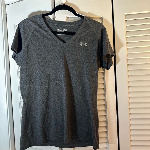 Under Armour Tops - Under Armour Dark Gray V-Neck Shirt